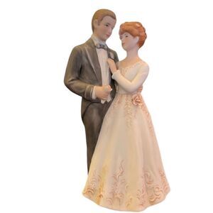 Enesco 1982 "On the Day We Were Wed" Bride and‎ Groom figurine